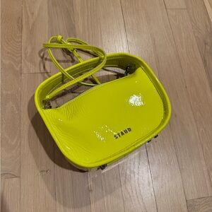 STAUD Neon Yellow Crossbody Bag
